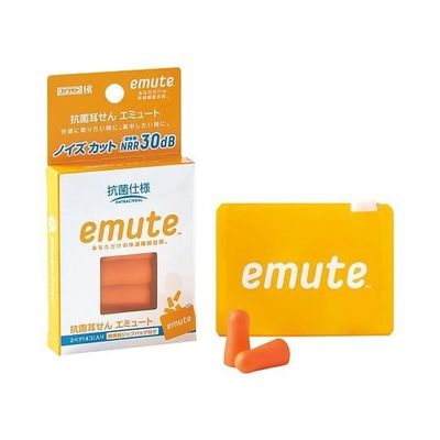 川本産業 抗菌耳せん エミュート 2組入 035-000200-00 1箱(2組) 7-858-01（直送品）