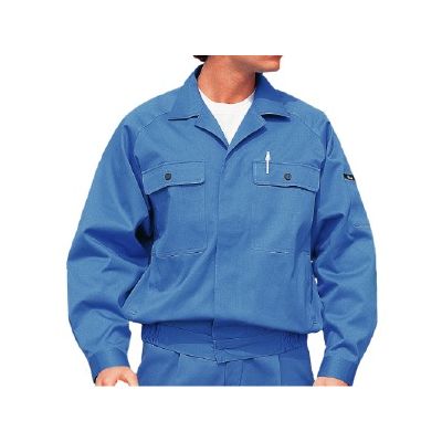 ミドリ安全 作業服 長袖 ブルゾン M6477 S ブルー 3110001803 1