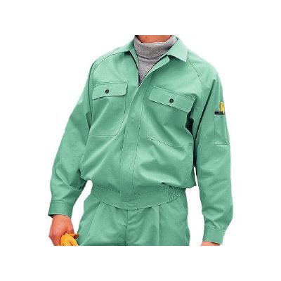 マルキヨツナギ服　Lサイズ エメラルドグリーン　10着セット ミドリ安全 作業服 長袖 ブルゾン M5479 M エメラルドグリーン