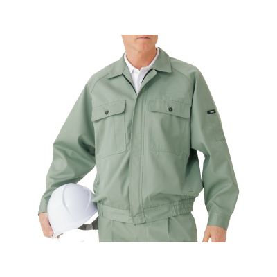 ミドリ安全 作業服 長袖 ブルゾン M5478 S アースグリーン