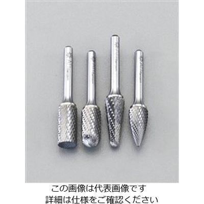 エスコ 4本組 超硬カッター(6mm軸) EA819J-4A 1個（直送品） - アスクル