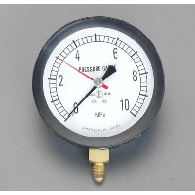 エスコ 0~ 7MPa 圧力計(指示針式) EA105A-12 1個（直送品） - アスクル
