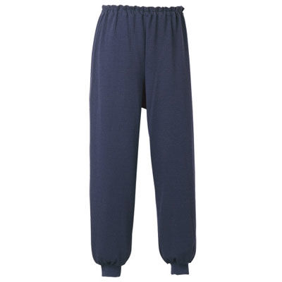 日本エンゼル スクエアニット裾リブ付きズボン ネイビー L 5113 （直送