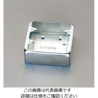 エスコ 124x120x50mm 露出スイッチボックス(ハブ無/2個用) EA940CS-10