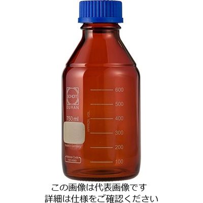 アズワン ねじ口瓶丸型茶褐色(デュラン(R)・017210) 750mL GLー45 1
