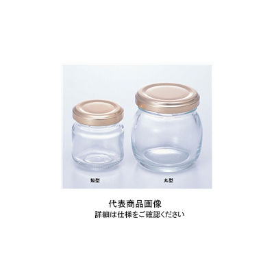 アズワン ジャム瓶 短型 90mL キャップ付き 84本入 1-4953-52 1箱(84本)（直送品）