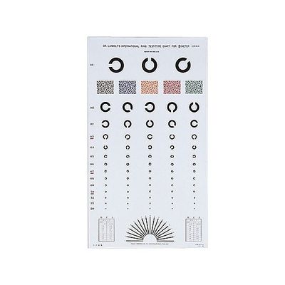 視力検査 アズワン 視力表（ラミネート加工） ランドルト 5m 0-6721-01 1枚