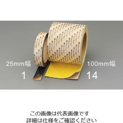 エスコ（esco） 25mmx3m 滑り止めテープ（屋外・凸凹面用/黒） 1セット（5巻） EA944DL-1（直送品）