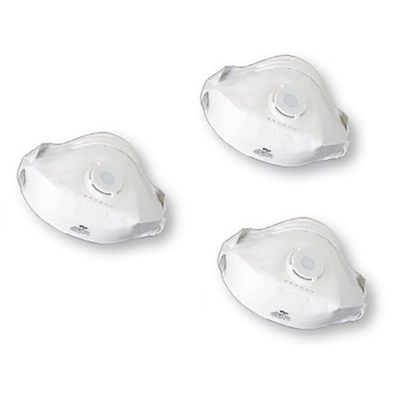 アズワン N95マスク(立体構造) バルブ付き 20枚 SH2950V 1箱(20枚) 0-8084-03（直送品）