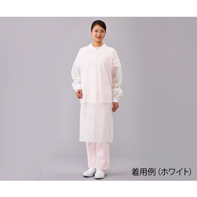 アズワン プロシェア・アイソレーションガウン(面ファスナー) ホワイト 1枚/袋×50袋入 8-7837-04 1箱(50枚)（直送品）