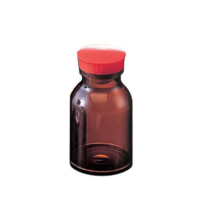 馬野化学容器 散薬瓶 150mL 茶褐色 キャップ赤 1本 0-1928-02（直送品）