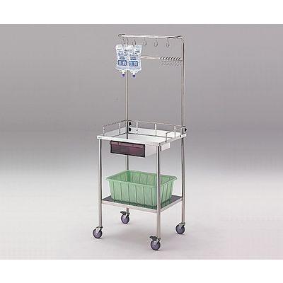 アズワン コンパクト点滴処置車 550×450×1580mm ET-01 1台 0-7979-01（直送品）