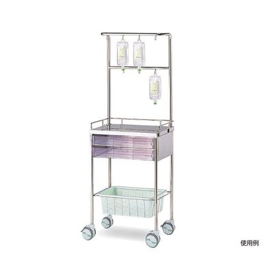 アズワン 簡易点滴処置車 560×395×837/1587mm 0-227-01 1台（直送品）