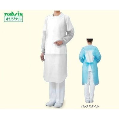 アズワン ナビロールエプロン(袖付き) クリア 50枚入 0-9865-02 1袋(50枚)（直送品）
