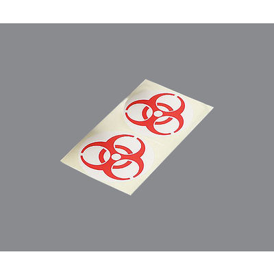 アズワン バイオハザードマークラベル 赤 12cm 0-8050-01 1袋(200枚)（直送品）