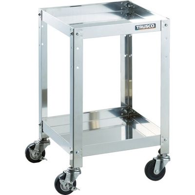TRUSCO ステンレスワゴン クリーンラビット 75φ導電車SUS金具 600×400×H810 3段 CRB-863SD 1台（直送品）