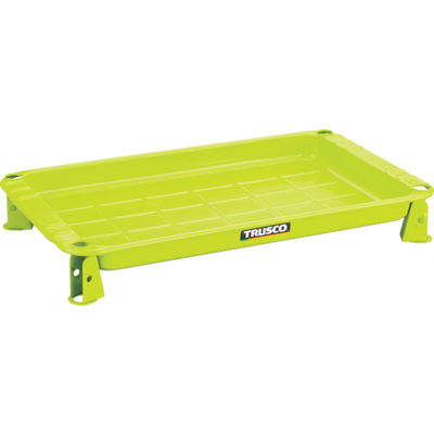 トラスコ中山 TRUSCO ツールワゴンロイヤル浅型トレーTWRー2型用黄緑 TWR-2A2-GR 1枚(1個) 414-6051（直送品）