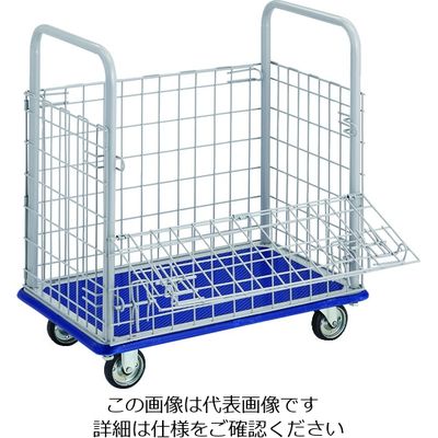 トラスコ中山 TRUSCO プレス製台車 ドンキーカート 金網付740×480 107N 1台 414-5054（直送品）