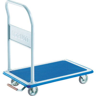 トラスコ中山 TRUSCO プレス製台車 ドンキーカート 固定式740×480 ピン式固定車ストッパー付 108NKB 1台（直送品）