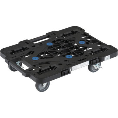 TRUSCO 樹脂製平台車 ルートバンメッシュタイプ 515X385 4輪自在 ストッパー付 黒 MPK-500JS-BK 1台（直送品）