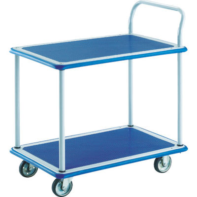 トラスコ中山 TRUSCO プレス製台車 ドンキーカート 2段式片袖タイプ740×480 104N 1台 414-5011（直送品）