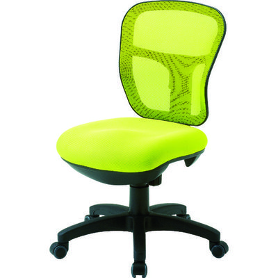 トラスコ中山 TRUSCO オフィスチェア MCー2 背面メッシュタイプ イエロー MC-2-YG 1脚 414-3833（直送品）