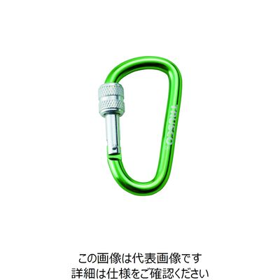 トラスコ中山 TRUSCO ネジロック付カラビナ 線径8mmx79m グリーン TKNNL880GN 1個 415-0406（直送品）