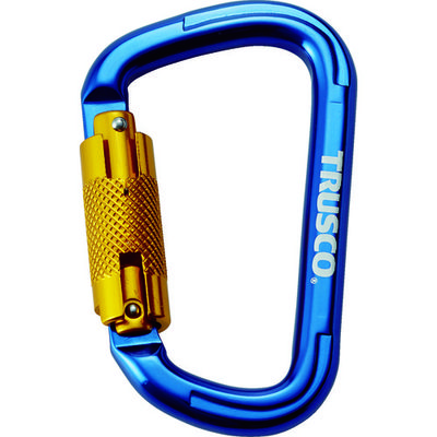 トラスコ中山 TRUSCO スライドロック付カラビナ 線径10.5mmx110mm ブルー TKNSL1111BL 1個 415-0422（直送品）