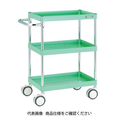 トラスコ中山 TRUSCO ツールワゴン ファルコンワゴン 750×500 ウレタン双輪車 ホワイト FAW-973D-W 1台（直送品）