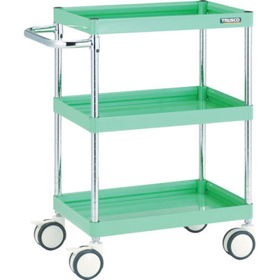 トラスコ中山 TRUSCO ファルコンワゴン 750×500 ウレタン双輪車 ヤンググリーン FAW-973D-YG 1台 416-4792（直送品）