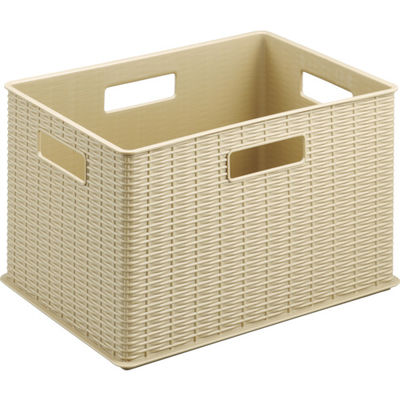 トラスコ中山 TRUSCO ラタン調ボックス ライトブラウン RTB-1-LBR 1個 416-3478（直送品）