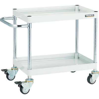 トラスコ中山 TRUSCO ファルコンワゴン 750×500 ウレタン車輪 ホワイト FAW-672U-W 1台 416-4202（直送品）