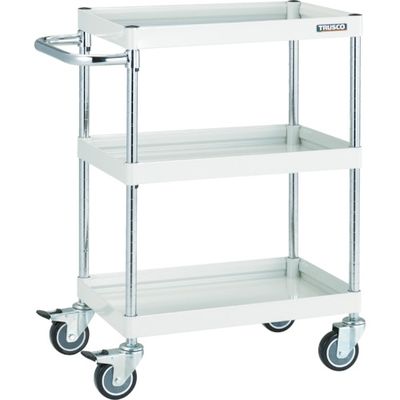 トラスコ中山 TRUSCO ツールワゴン ファルコンワゴン 750×500 ウレタン車輪 ホワイト FAW-973U-W 1台 416-4822（直送品）