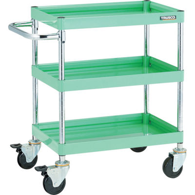 トラスコ中山 TRUSCO ツールワゴン ファルコンワゴン600X400 ゴム車輪 ヤンググリーン FAW-763-YG 1台 416-4491（直送品）