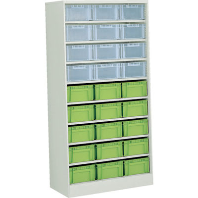 TRUSCO コンテナラックケース バンラックケース CF型 Fー2TMX12個Fー2GRX15個付 608CF-B12TMB15GR 1台（直送品）