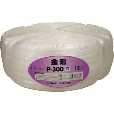 司化成工業 ツカサ 手結束用PP縄(ツカサテープ)Pー300 白 P-300 1巻 398-2106（直送品）