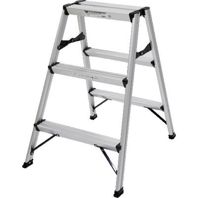 トラスコ中山 TRUSCO アルミ製踏台 3段 高強度型 シルバー TSAF-3-SV 1台 423-4146（直送品）