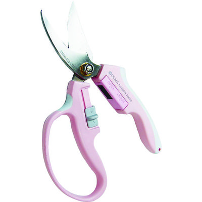 外山刃物 ムサシ オルマ マグネット鋏 剪定型(ピンク) MG-1P 1丁 412-6157（直送品）
