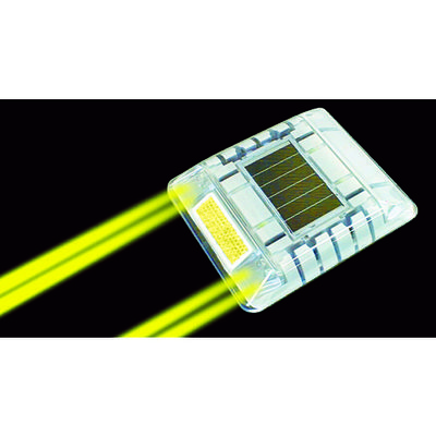 キャットアイ ルミナスアイ・マイティ ソーラー式点滅 片面 黄 LE-260A2 1個 417-4879（直送品）