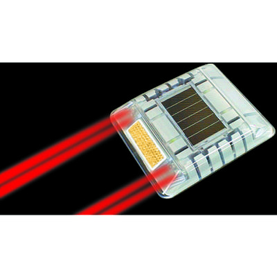 キャットアイ ルミナスアイ・マイティ ソーラー式点滅 片面 赤 LE-260R2 1個 417-4895（直送品）