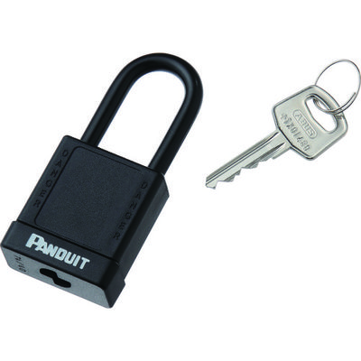パンドウイットコーポレーション パンドウイット ロックアウト用非電導性パドロック 黒 (1個=1箱) PSL-8BL 1個 403-7634（直送品）