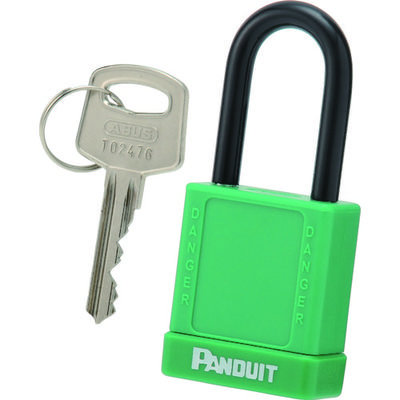 パンドウイットコーポレーション パンドウイット ロックアウト用非電導性パドロック 緑 (1個=1箱) PSL-8GR 1個 403-7642（直送品）