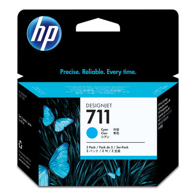 HP（ヒューレット・パッカード） 純正インク HP711 シアン CZ134A 1パック（3個入）（直送品）