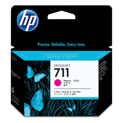 HP（ヒューレット・パッカード） 純正インク HP711 マゼンタ CZ135A 1パック（3個入）（直送品）