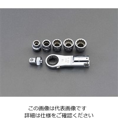 エスコ 55N・m/3/8”DR/8ー14mmソケット トルクレンチヘッドセット