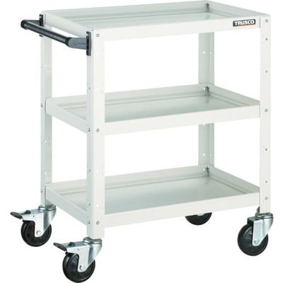 トラスコ中山 TRUSCO ツールワゴン バーディワゴン 750X500XH740 3段 ホワイト BDW-773-W 1台（直送品）