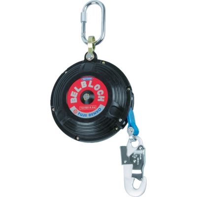 TSUYORON ベルト巻取式墜落防止器具 ベルブロック ショックアブソーバなし 8m 引寄ロープ付 BB-80-SN 1台(1個)（直送品）