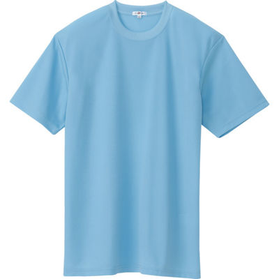 アイトス 吸汗速乾クールコンフォート 半袖Tシャツ男女兼用 サックス LL AZ-10574-007-LL 1着 449-0371（直送品）