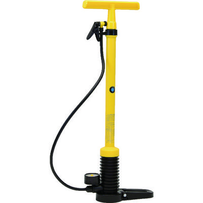 フルプラ FURUPLA ダイヤポンプ空気入れ圧力計付きイエロー 910-Y 1個(1台) 467-9083（直送品）