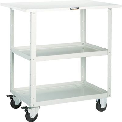 トラスコ中山 TRUSCO ツールワゴン イーグルワゴン 600X400XH740 天板付 ホワイト EGW-762T-W 1台（直送品）